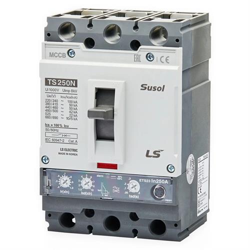 MCCB LS 3P 250A 50kA ( TS250N ATU250 ) chỉnh dòng nhiệt  0.8-0.9-1.0In và dòng từ  5-10In